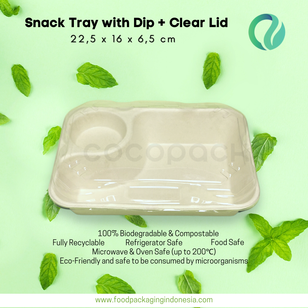 Bagasse Sauce Cup + Clear Lids - Gambar 2