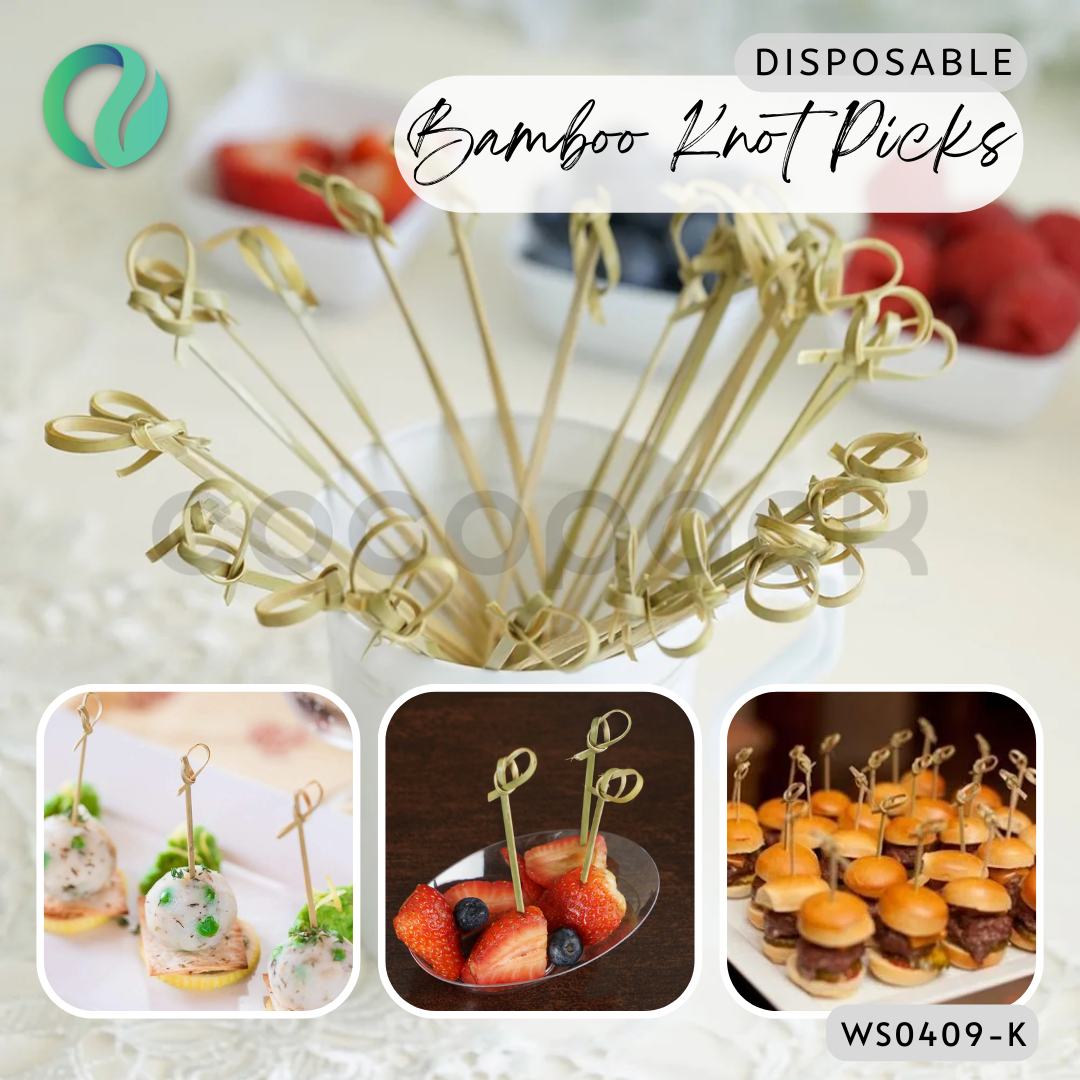 Natural Bamboo Knot Skewers - Gambar 2