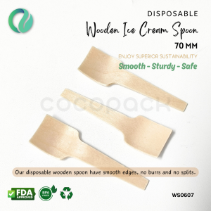 Disposable Wooden Mini Spoon 7 cm