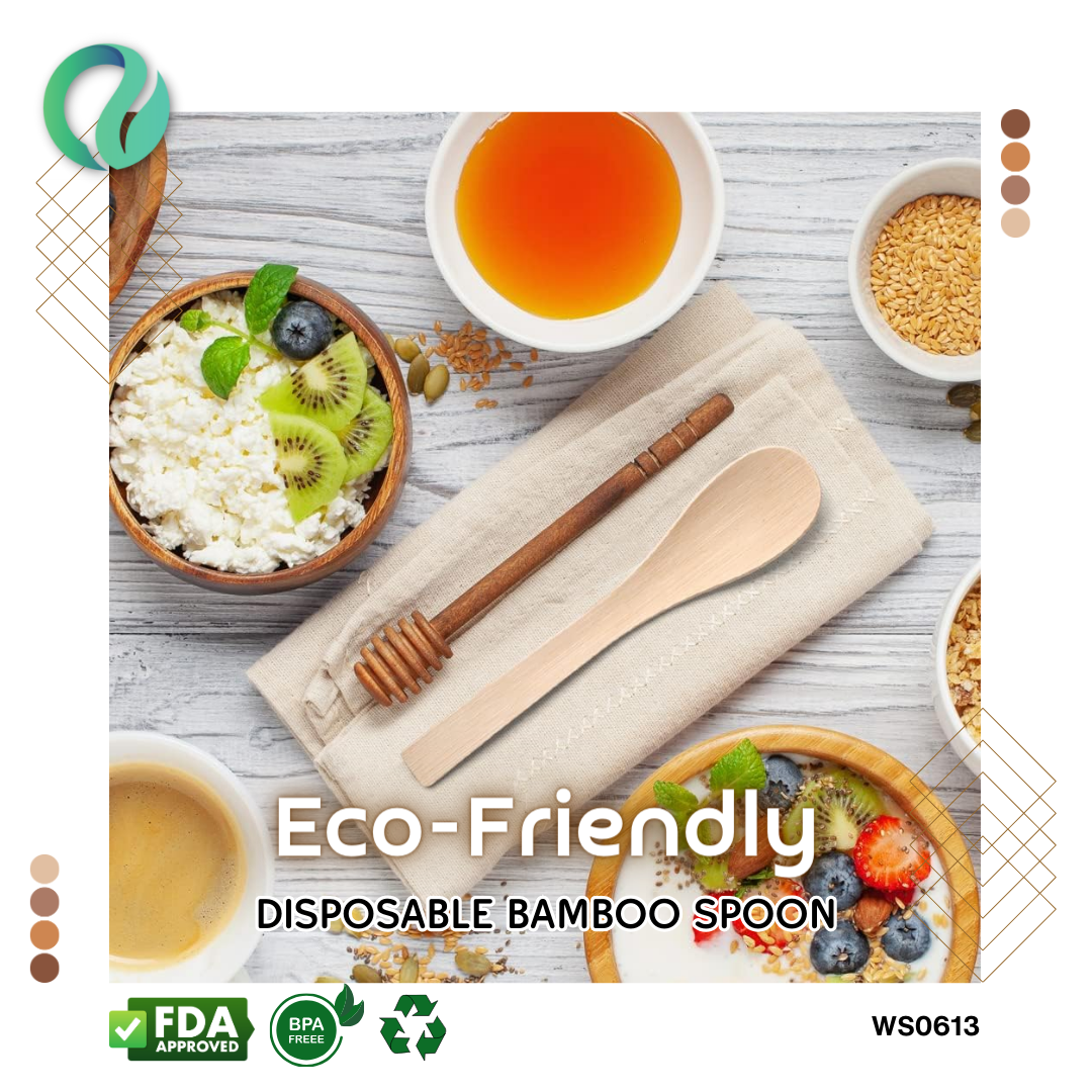 Disposable Bamboo Soup Spoon 13,7 cm - Gambar 8
